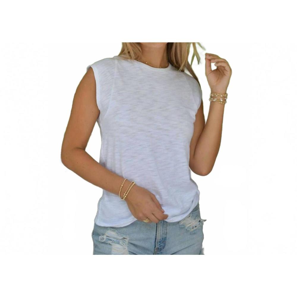 NEW ERIN GRAY tyler muscle tee in white